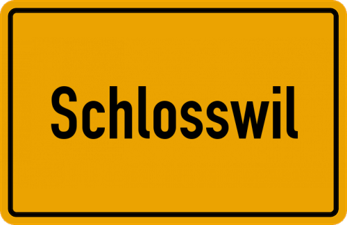Ortsschild Schlosswil