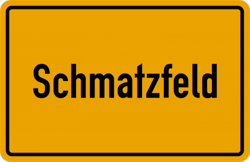Ortsschild Schmatzfeld