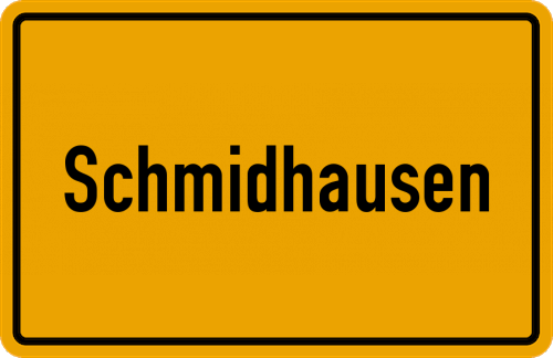 Ortsschild Schmidhausen, Kreis Freising