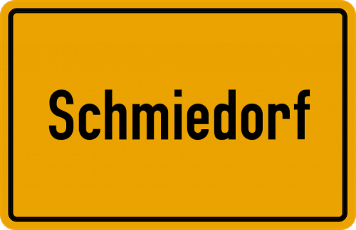 Ortsschild Schmiedorf