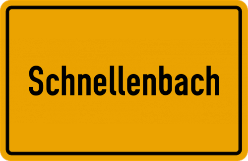 Ortsschild Schnellenbach