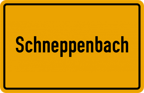 Ortsschild Schneppenbach, Hunsrück