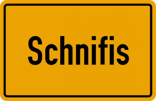 Ortsschild Schnifis