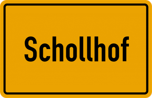 Ortsschild Schollhof