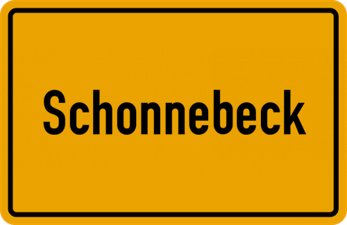 Ortsschild Schonnebeck