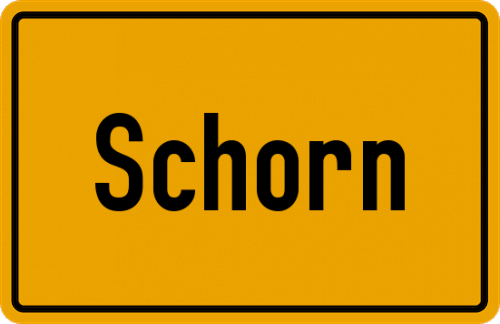 Ortsschild Schorn, Kreis Starnberg