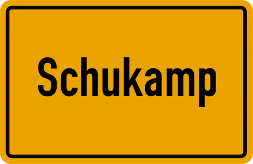 Ortsschild Schukamp