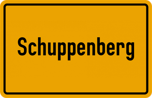 Ortsschild Schuppenberg