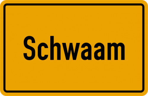 Ortsschild Schwaam