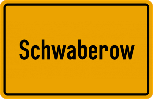 Ortsschild Schwaberow