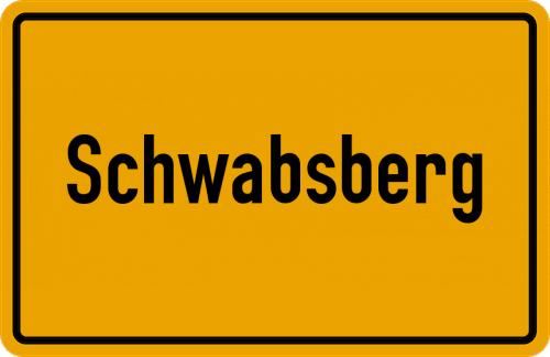 Ortsschild Schwabsberg