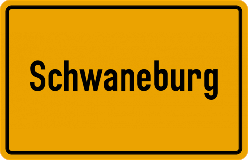 Ortsschild Schwaneburg