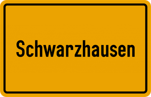 Ortsschild Schwarzhausen