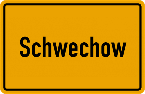 Ortsschild Schwechow