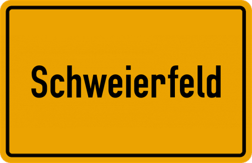 Ortsschild Schweierfeld