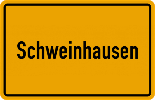 Ortsschild Schweinhausen