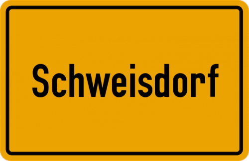 Ortsschild Schweisdorf