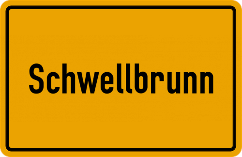 Ortsschild Schwellbrunn