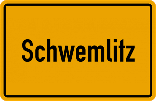 Ortsschild Schwemlitz