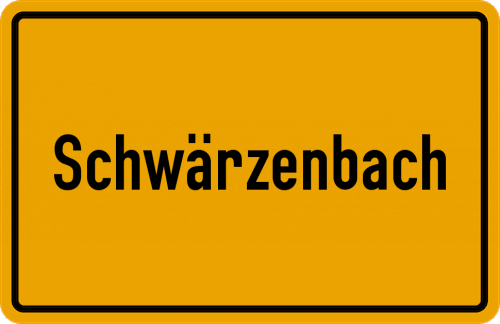 Ortsschild Schwärzenbach
