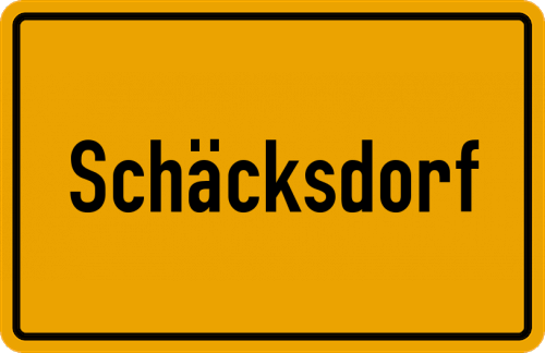 Ortsschild Schäcksdorf