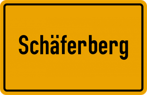 Ortsschild Schäferberg, Siedlung