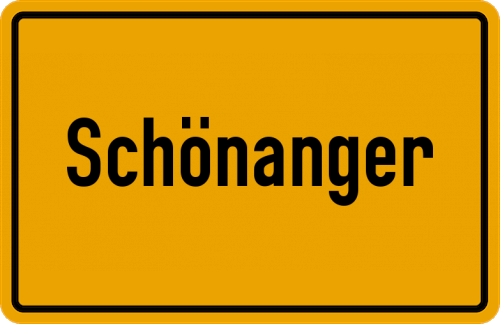 Ortsschild Schönanger