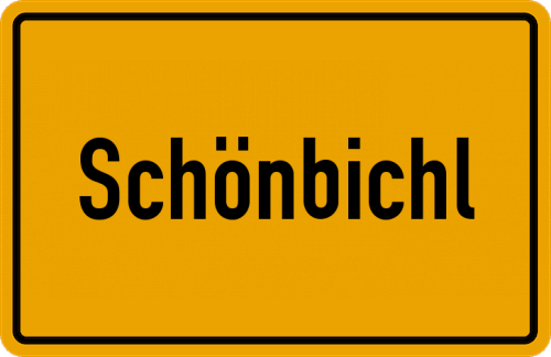 Ortsschild Schönbichl, Kreis Freising