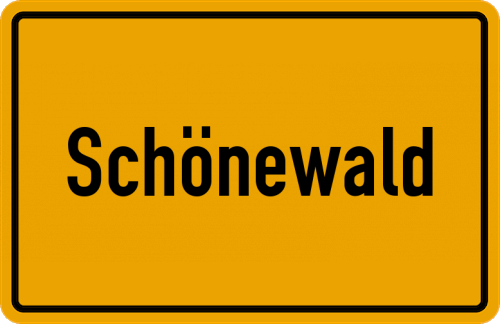 Ortsschild Schönewald