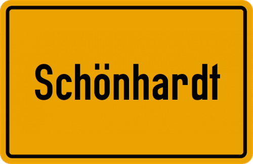 Ortsschild Schönhardt