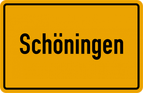 Ortsschild Schöningen