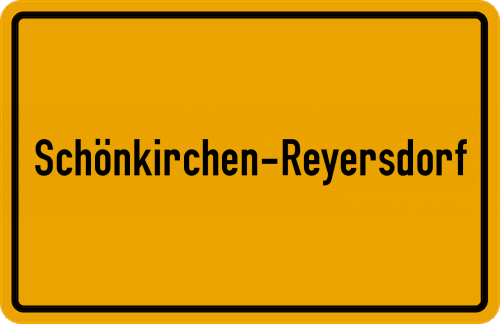 Ortsschild Schönkirchen-Reyersdorf