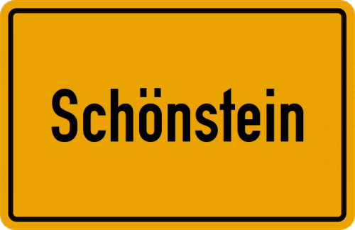 Ortsschild Schönstein, Hessen