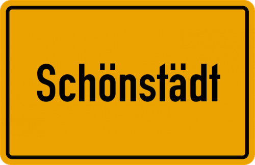 Ortsschild Schönstädt, Oberfranken