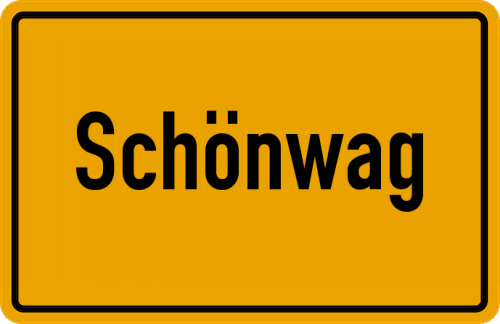 Ortsschild Schönwag
