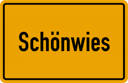 Ortsschild Schönwies