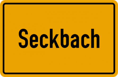 Ortsschild Seckbach