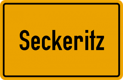 Ortsschild Seckeritz
