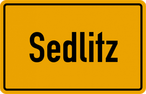 Ortsschild Sedlitz