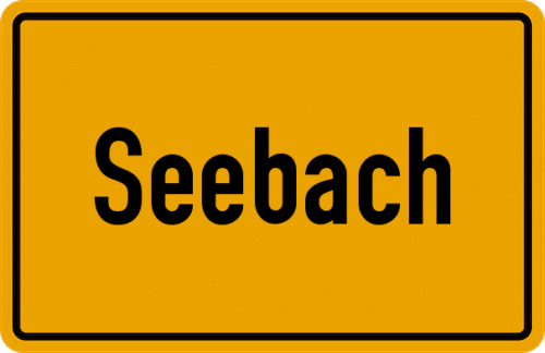 Ortsschild Seebach