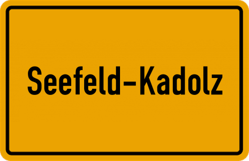 Ortsschild Seefeld-Kadolz