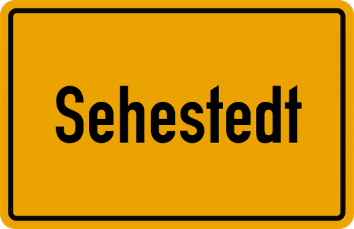 Ortsschild Sehestedt, Jadebusen