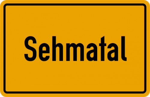 Ortsschild Sehmatal