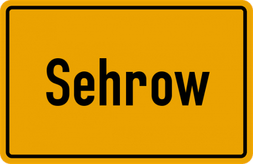 Ortsschild Sehrow