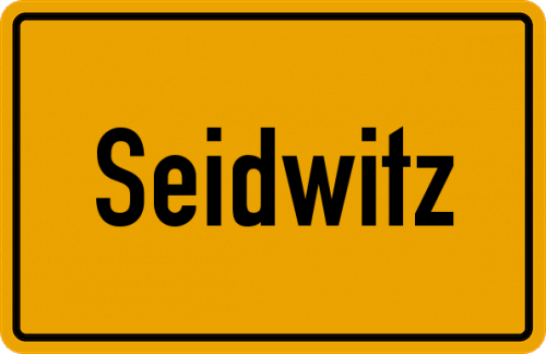 Ortsschild Seidwitz