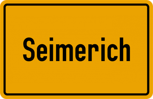 Ortsschild Seimerich, Eifel