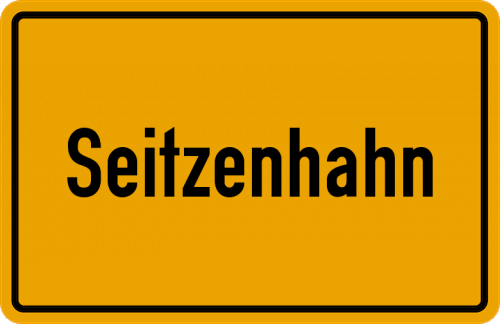 Ortsschild Seitzenhahn