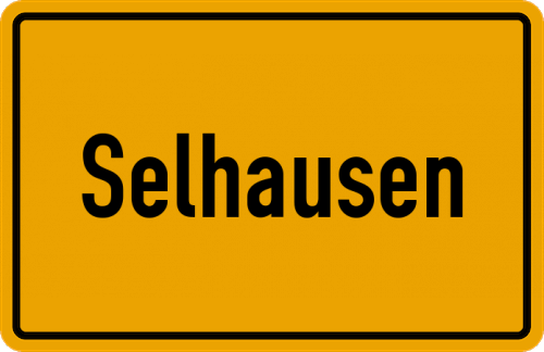 Ortsschild Selhausen