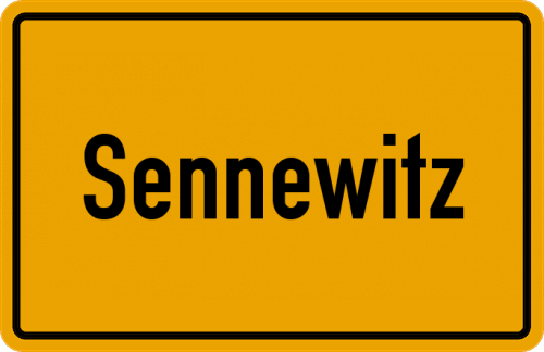 Ortsschild Sennewitz