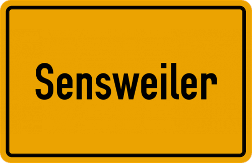 Ortsschild Sensweiler